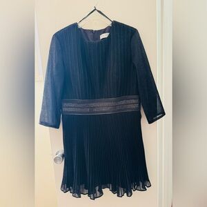 Ieena for Mac Duggal shimmer infused Black Mini Dress